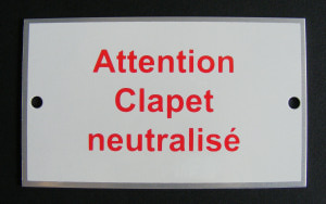 Katz industrie : Attention Clapet Neutralisé